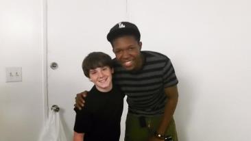 William Leon with actor/Director Denzel Whitaker on the set of Operation CTF