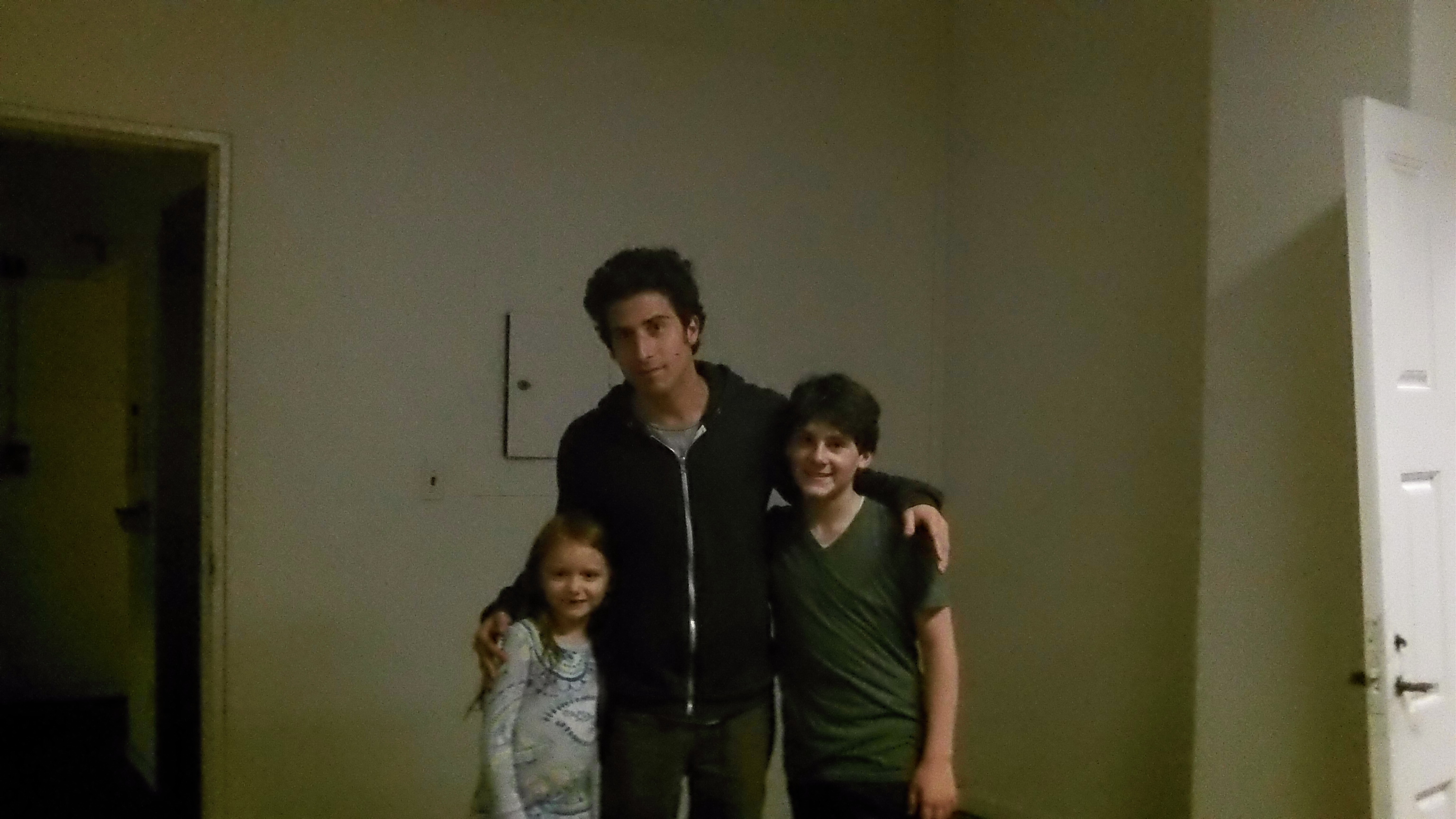William Leon with Jake Hoffman and Jessica Tyler Brown on set of SNAP