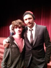 William Leon with James Franco at the Don Quixote Question and Answer panel