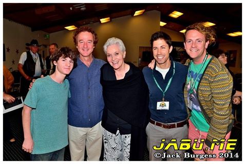 William Leon, Lee Meriwether, Mark Marchillo, Drew Droege representing The Curse of The Un-Kissable Kid at the Twain Harte Film Festival with Jeffrey Weissman