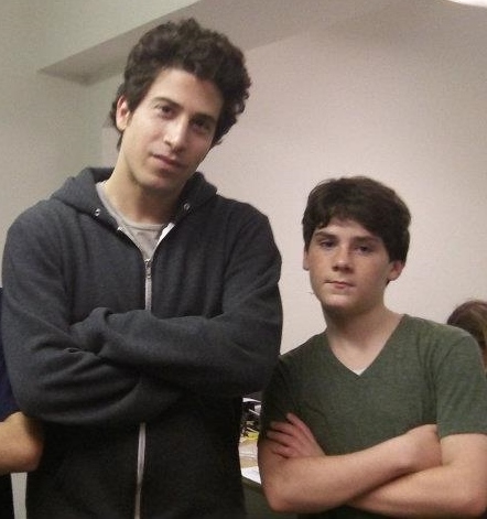 William Leon with Jake Hoffman on the set of Enter The Dangerous Mind