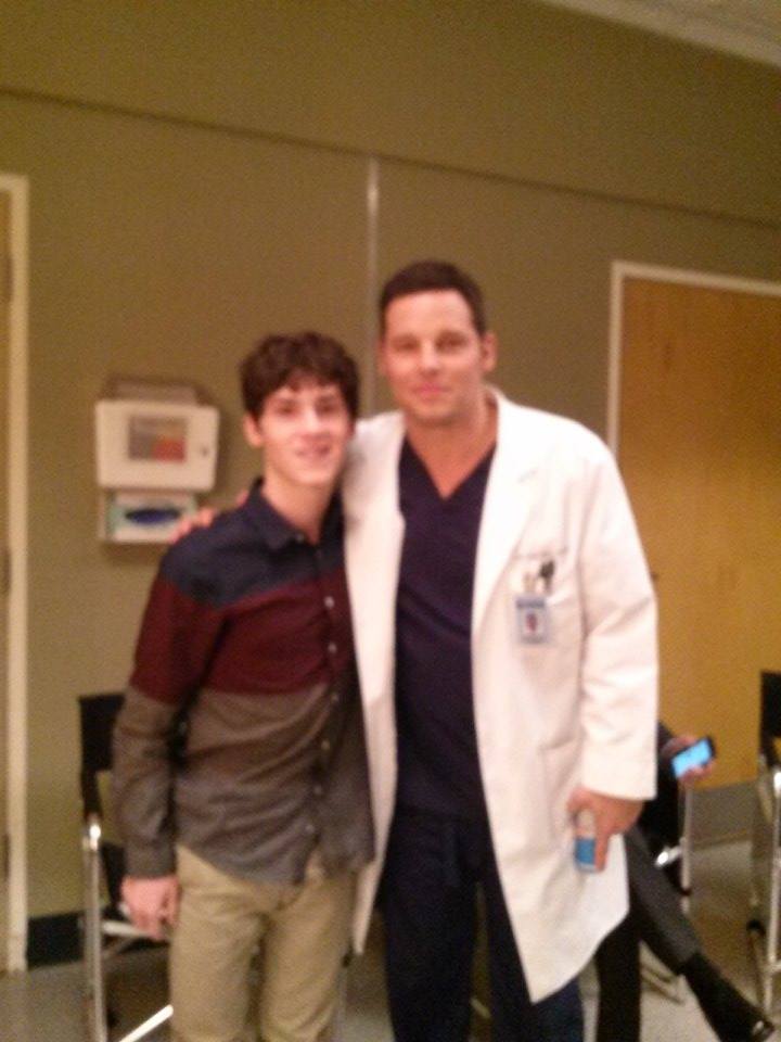 William Leon with Justin Chambers on Grey's Anatomy
