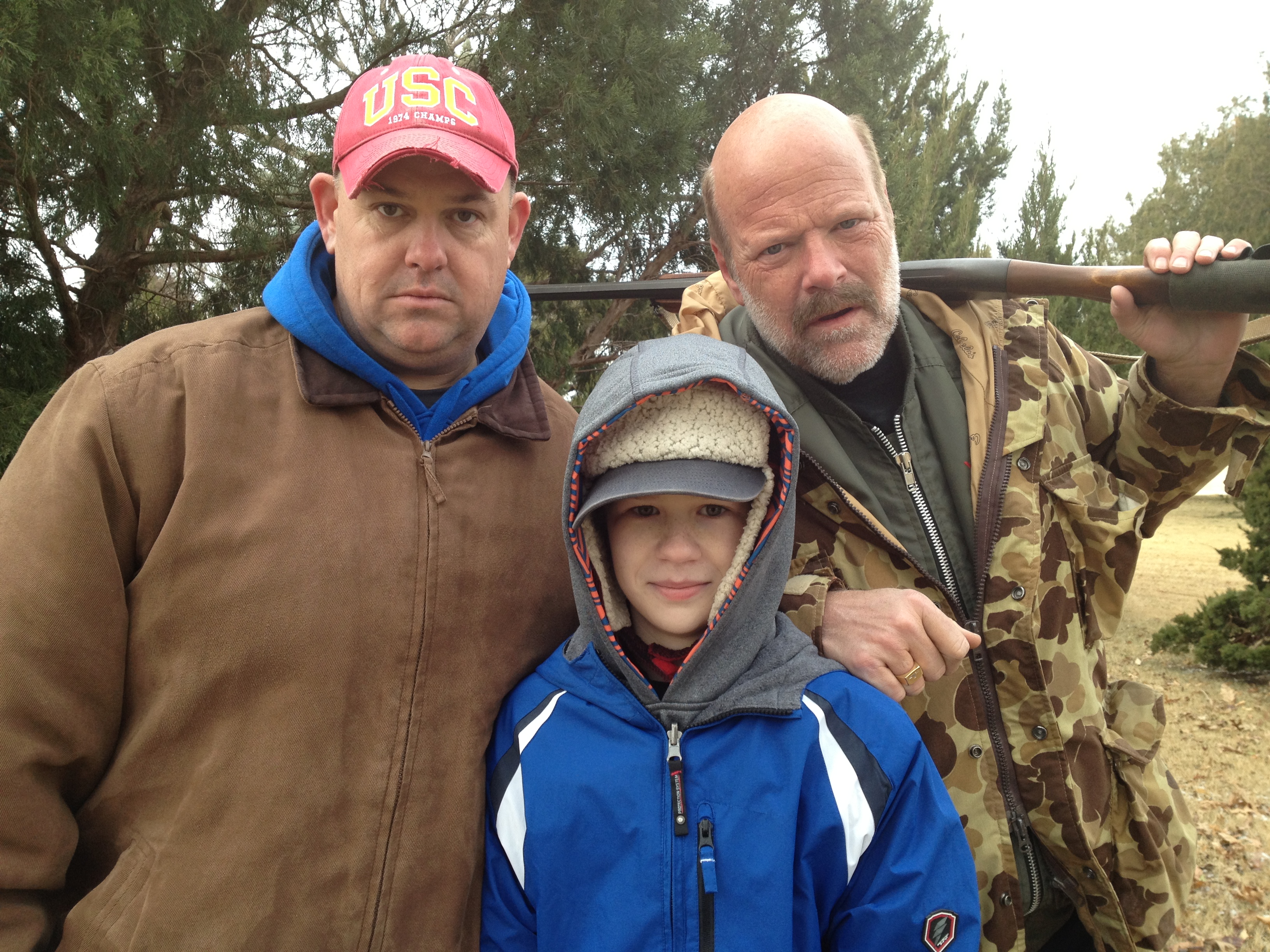My son Dylan and I with Rex Linn prepping for an upcoming role.