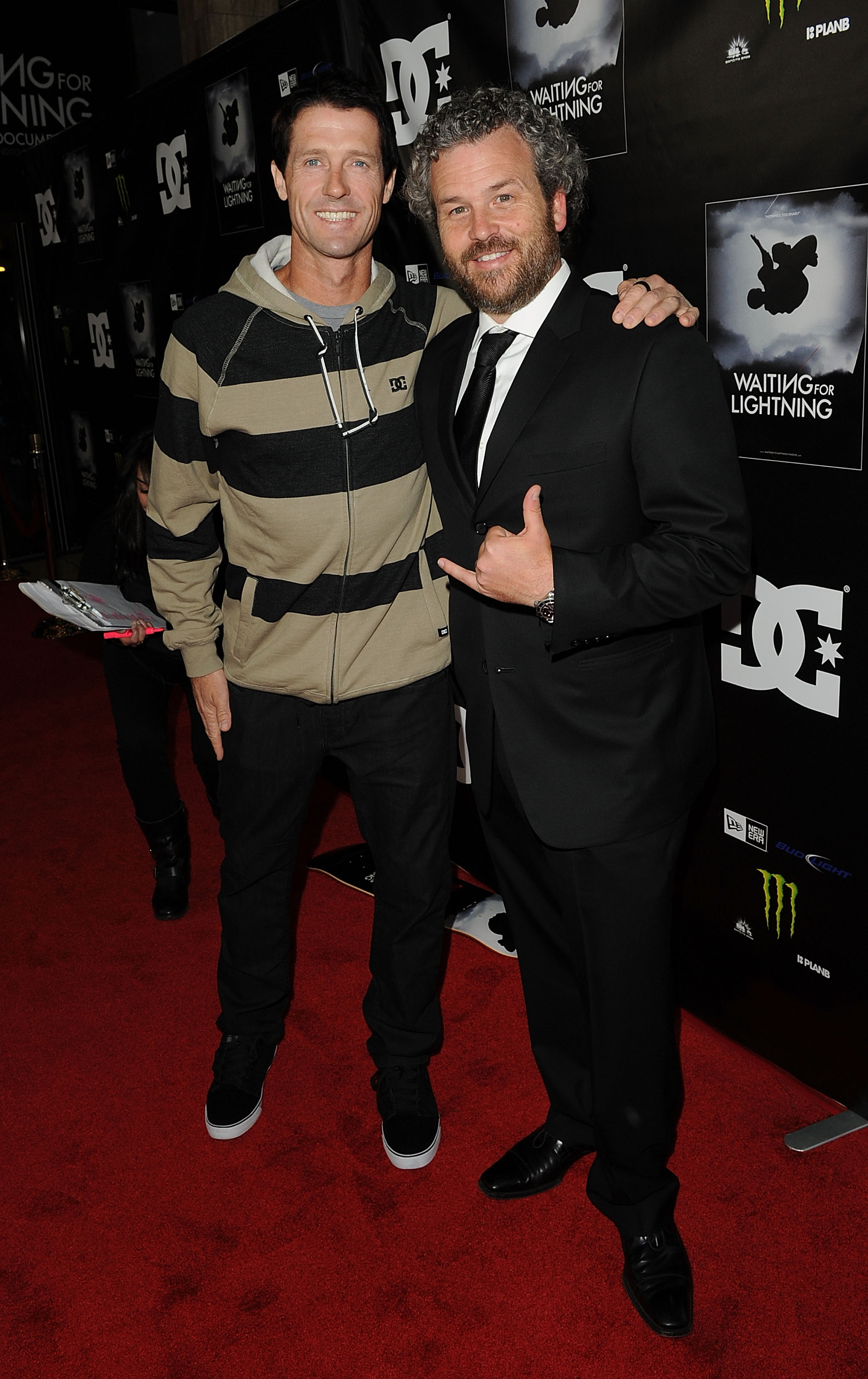 Danny Way (Left) and Jacob Rosenberg attend a screening of their film, 