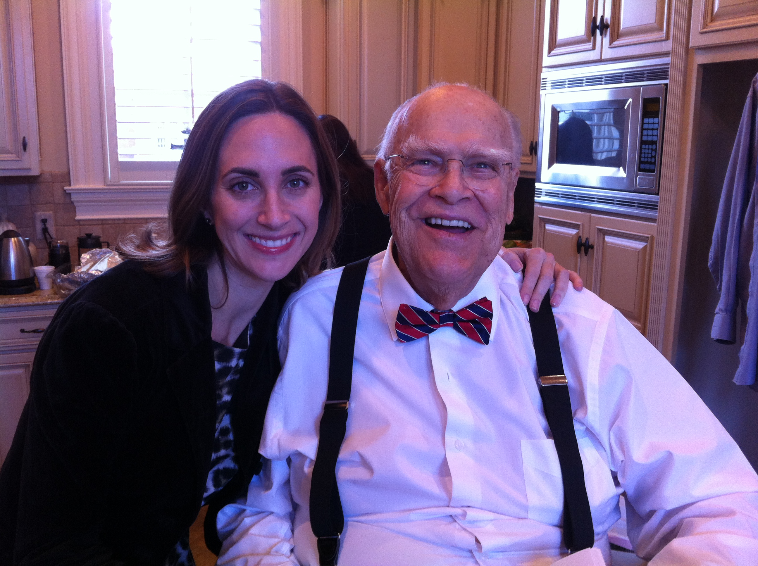 with David Huddleston on the set of The Accidental President