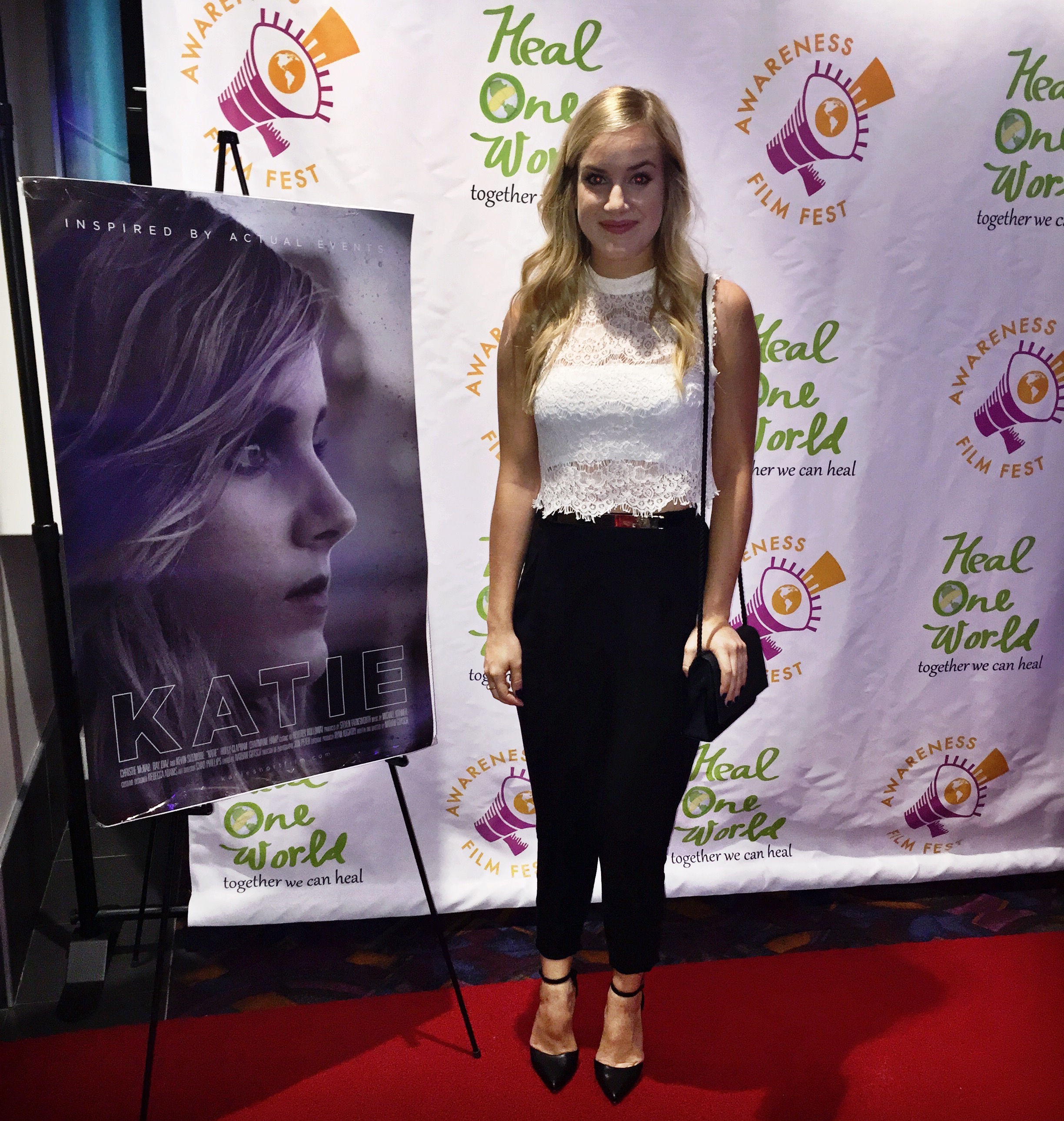 Christie McNab at the Awareness Film Festival for the LA premiere of Katie.