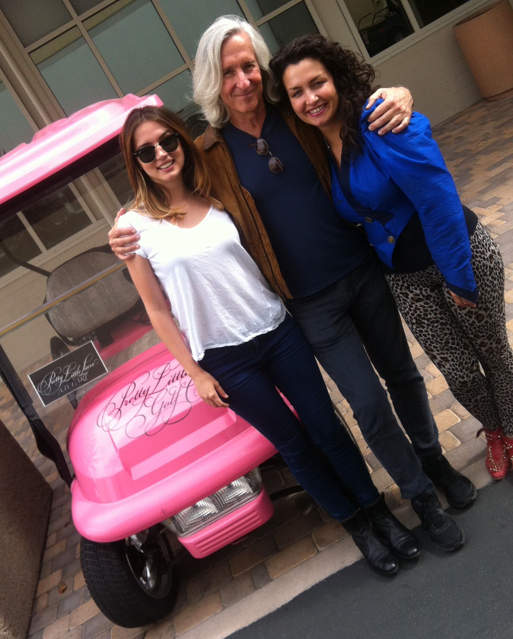 Ana de Armas, Mick Garris and Deborah Dominguez at Warner Bros Studios, 2013