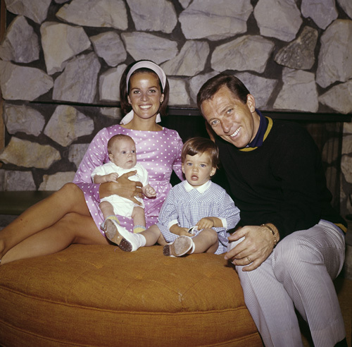 Andy Williams with wife Claudine Longet and children circa 1965