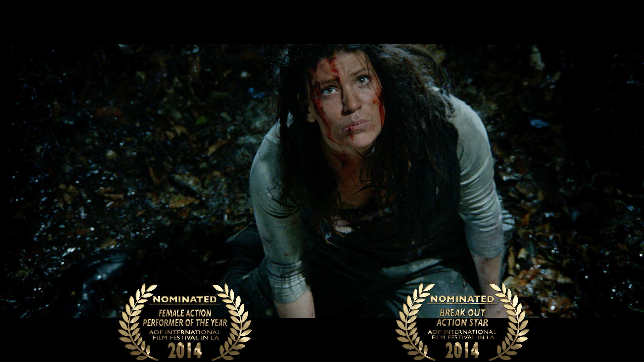 Still from REDEEM the Beginning. Nominated for Female Action Performer of the Year 2014 and Breakout Action Star.