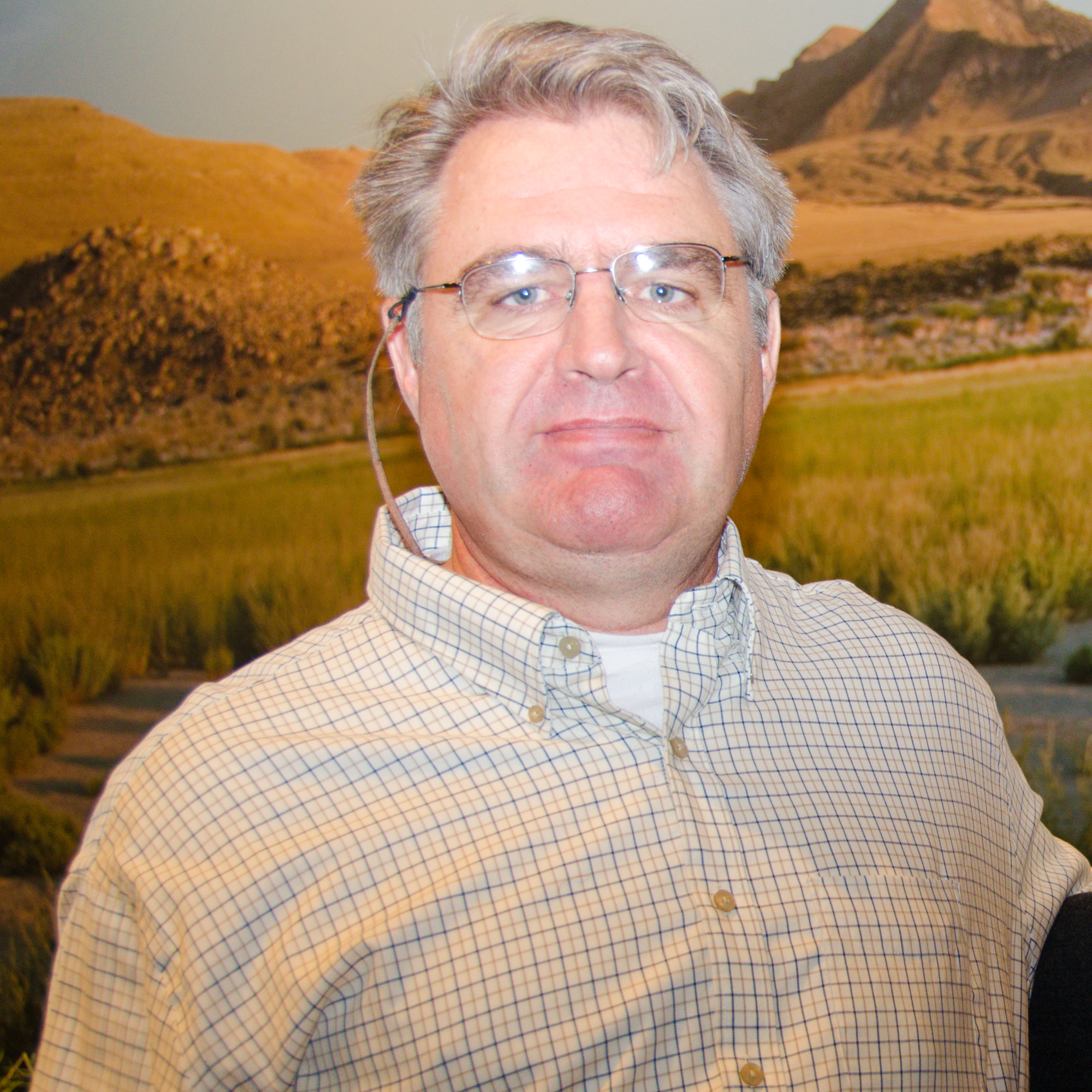 In front of 20-foot Diorama at the new Natural History Museum of Utah