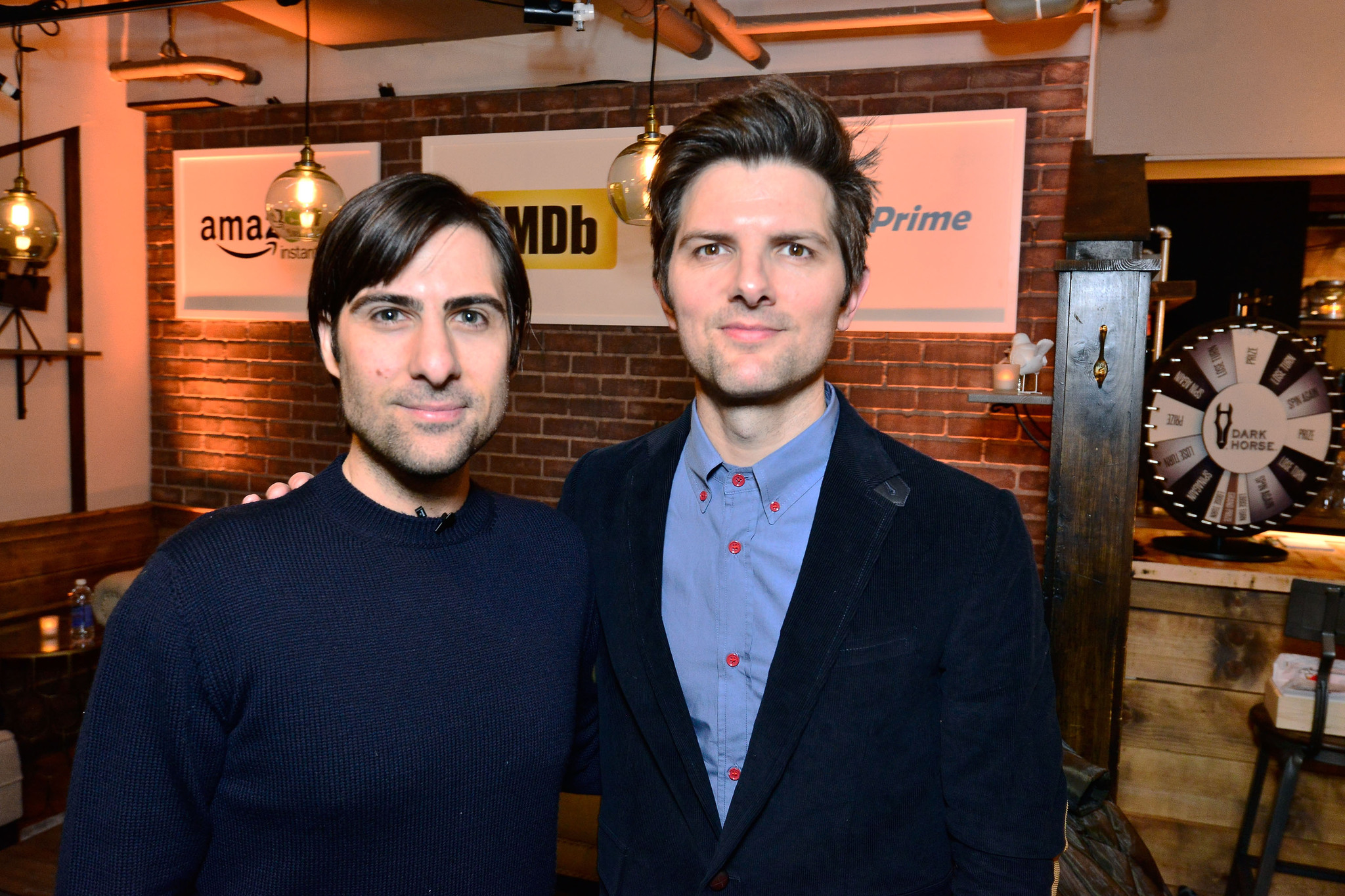Adam Scott and Jason Schwartzman at event of IMDb & AIV Studio at Sundance (2015)