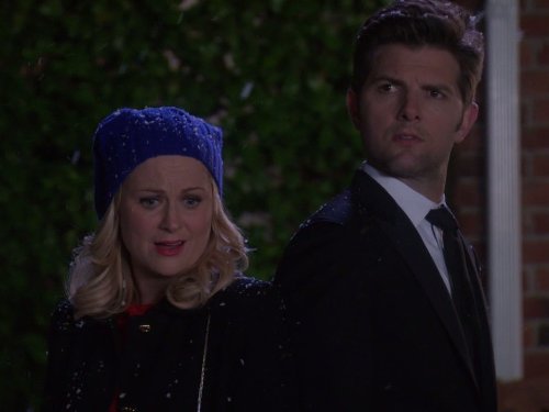 Still of Adam Scott and Amy Poehler in Parks and Recreation (2009)