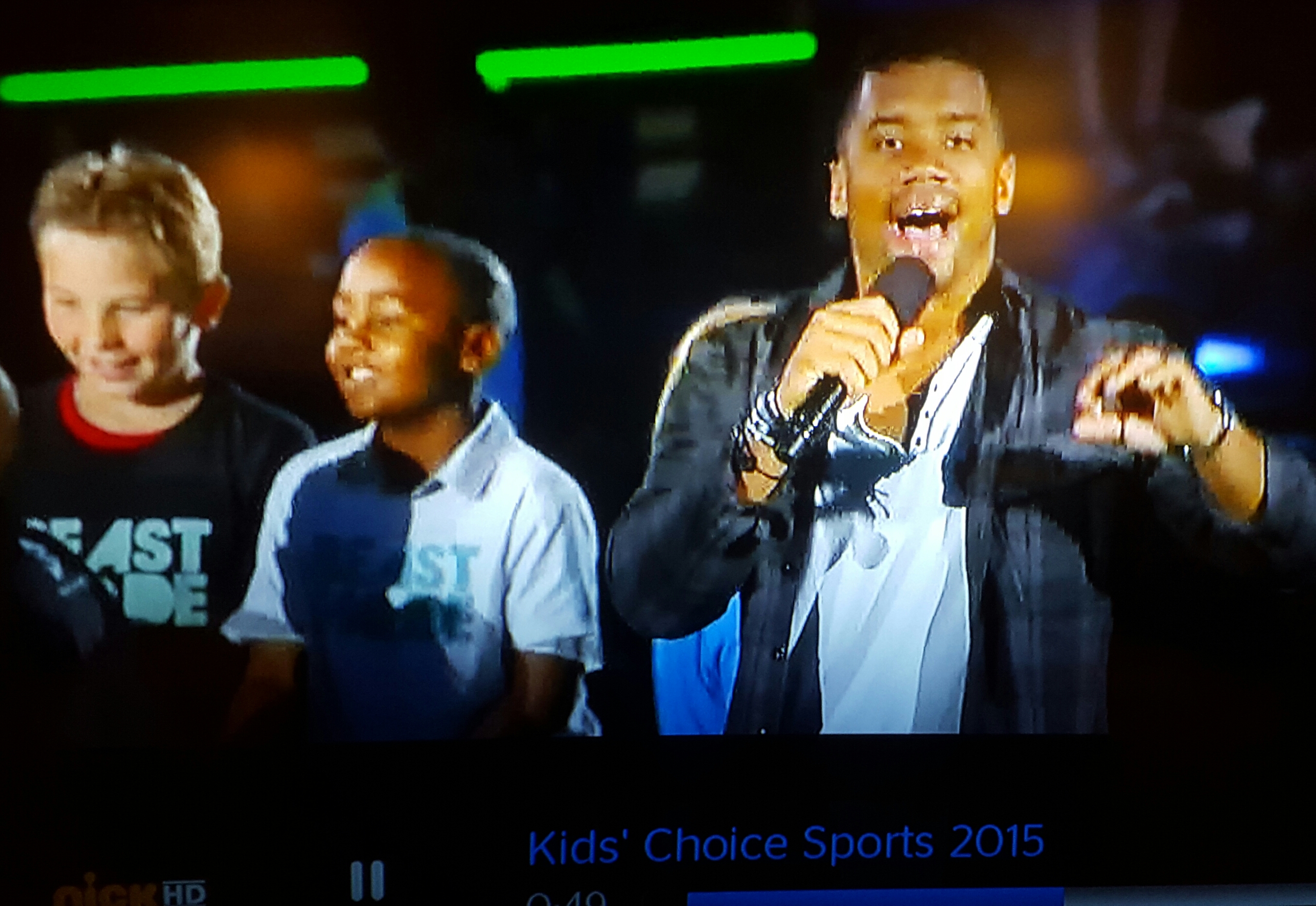 Brayden as Marshawn Lynch Challenging Boy on the Kids Choice Sports Awards 2015