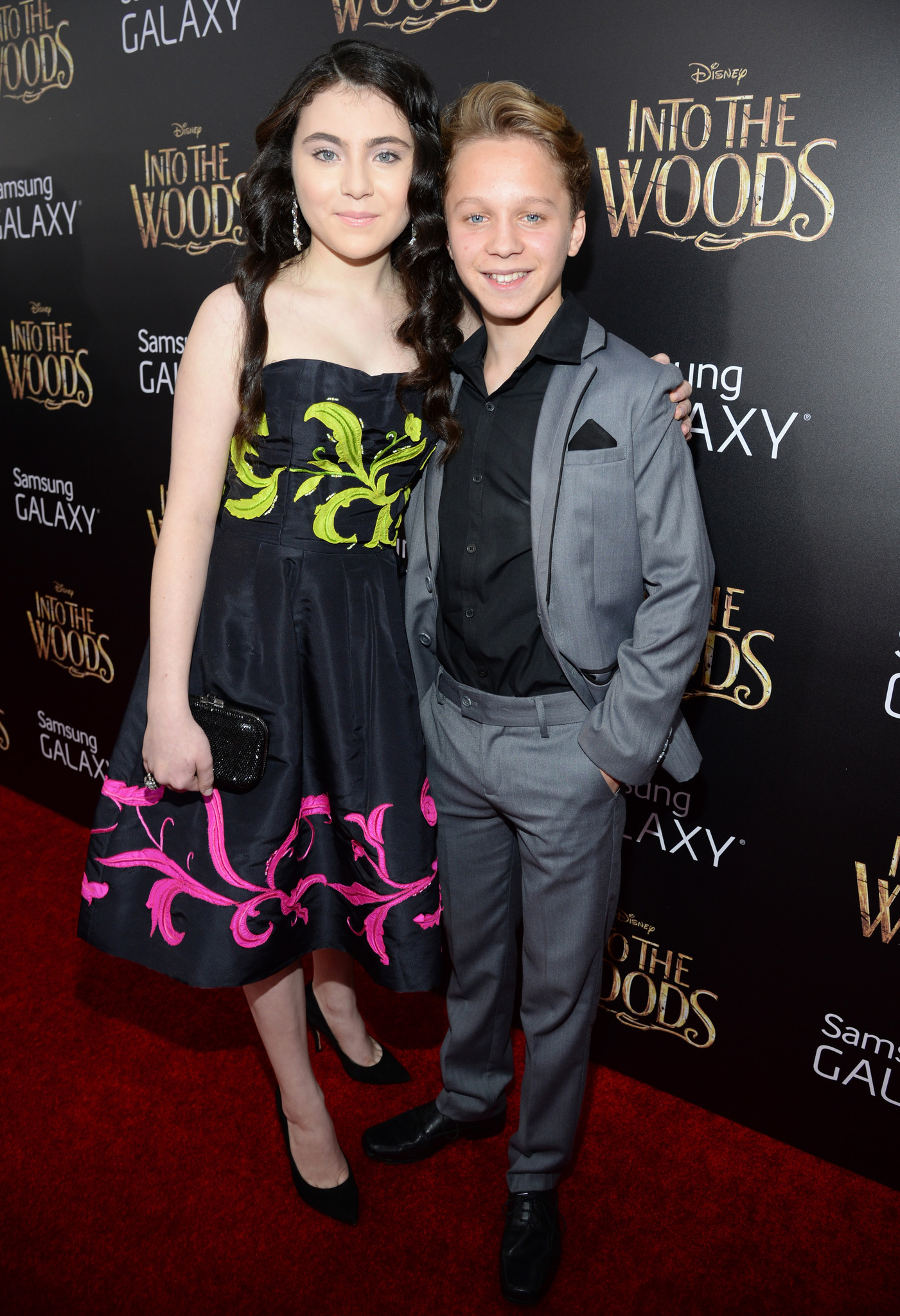 Daniel Huttlestone and Lilla Crawford at event of Into the Woods (2014)
