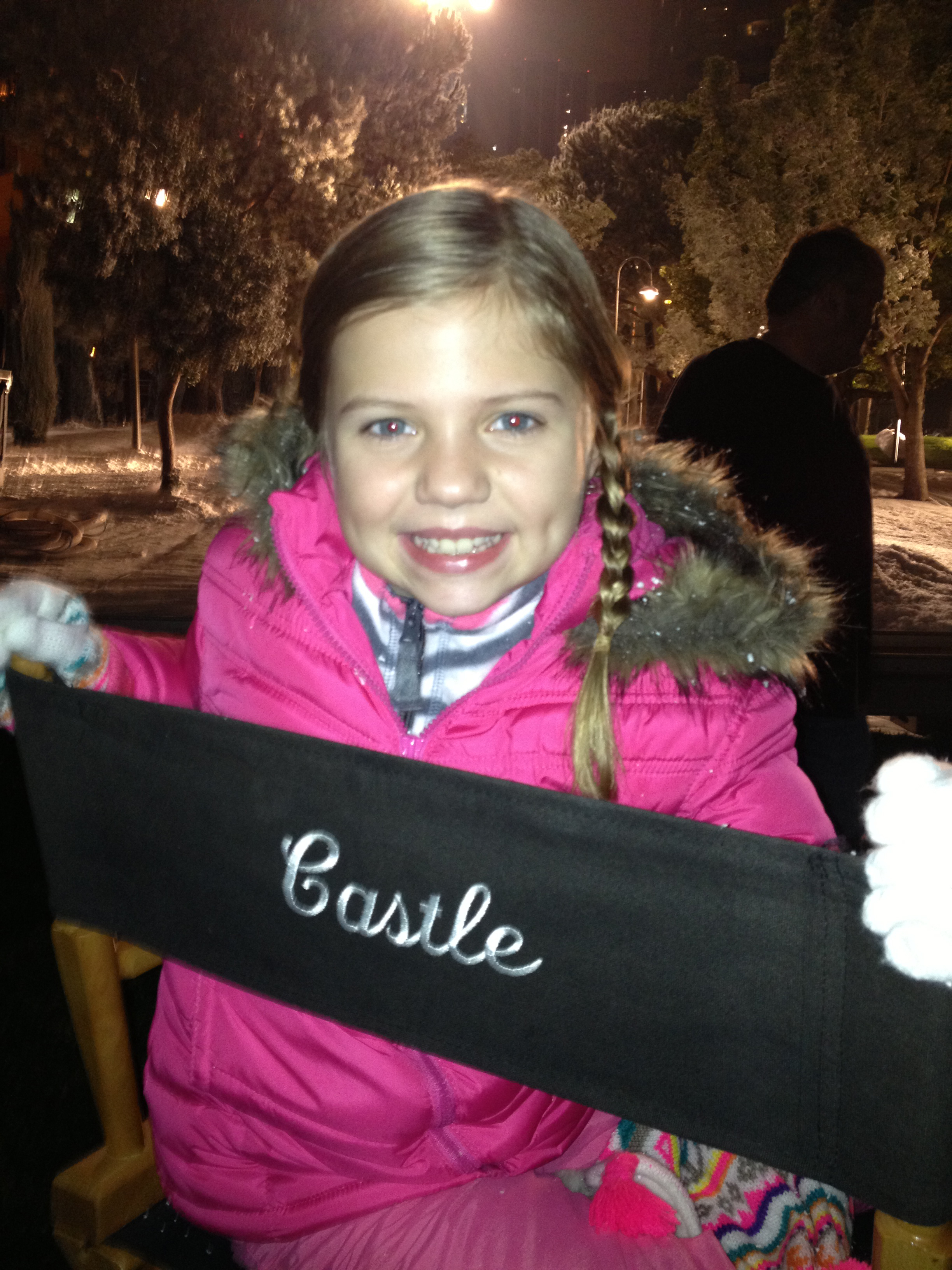 Hannah on the set of Castle! Episode 509.