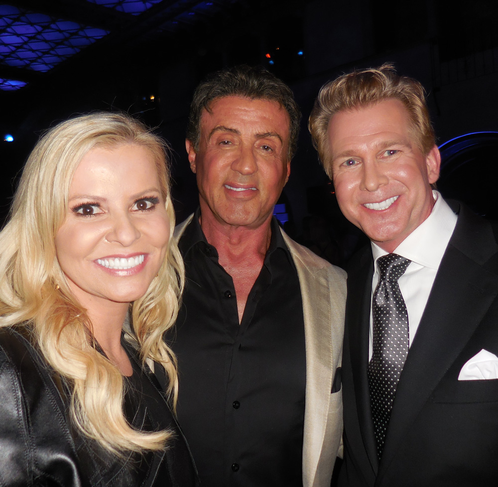 Katrin Benedikt, Sylvester Stallone and Creighton Rothenberger at The Expendables 3 premiere - TCL Chinese Theatre on August 15, 2014 in Hollywood, California.