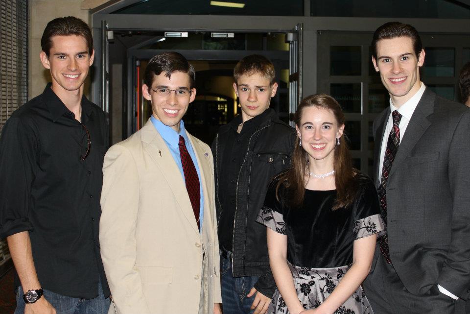 Stacey Bradshaw at the San Antonio Independent Christian Film Festival with Derek Moreland, Johnny Reighard, Gator Moore, and John Moore, of HeuMoore Productions. Feb. 2012.