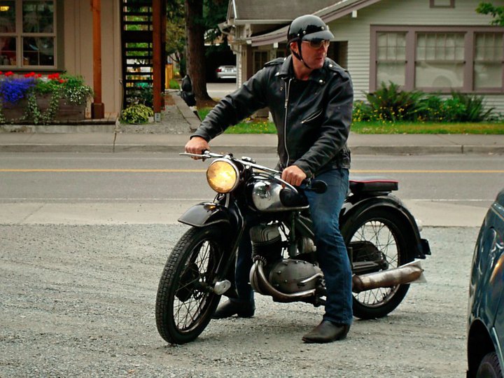 Michael on his 1952 NSU