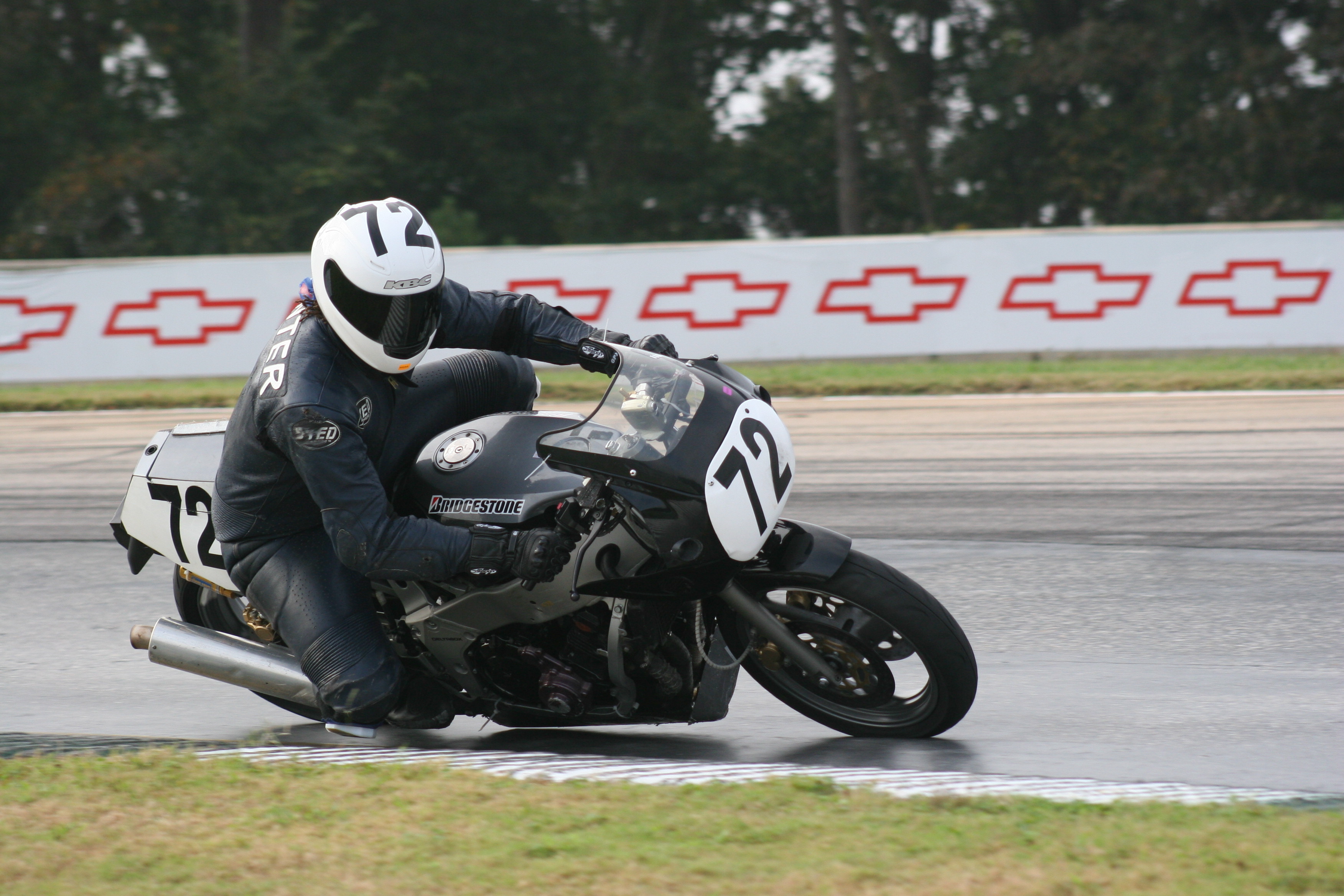 Chuma Gault. Chuma seen here racing his Yamaha FZR 400 to a National Championship podium at Road Atlanta Raceway.