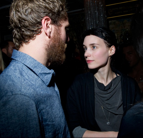 rooney mara wearing my spiral dragon necklace