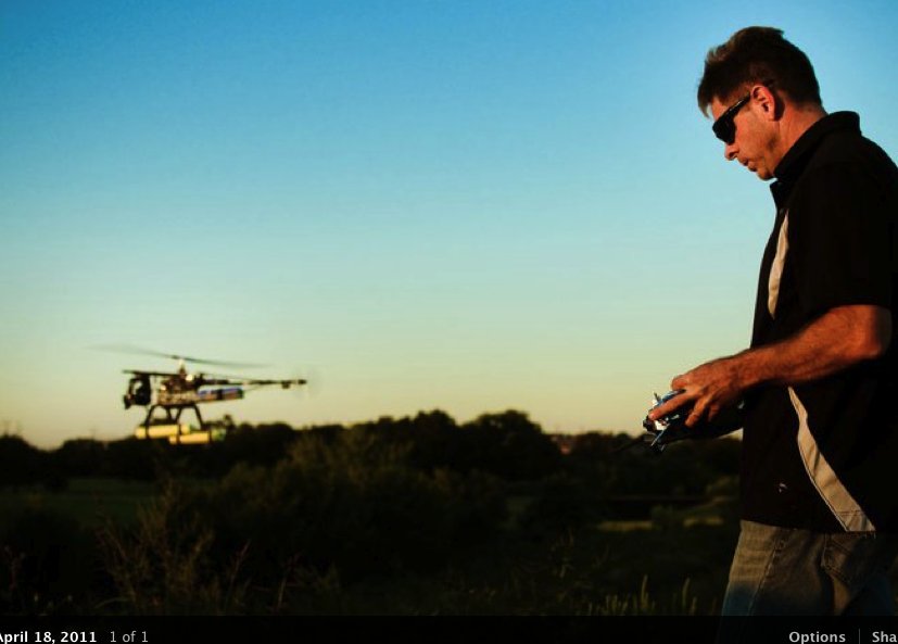 Aerial Cinematographer, Eric Austin at work
