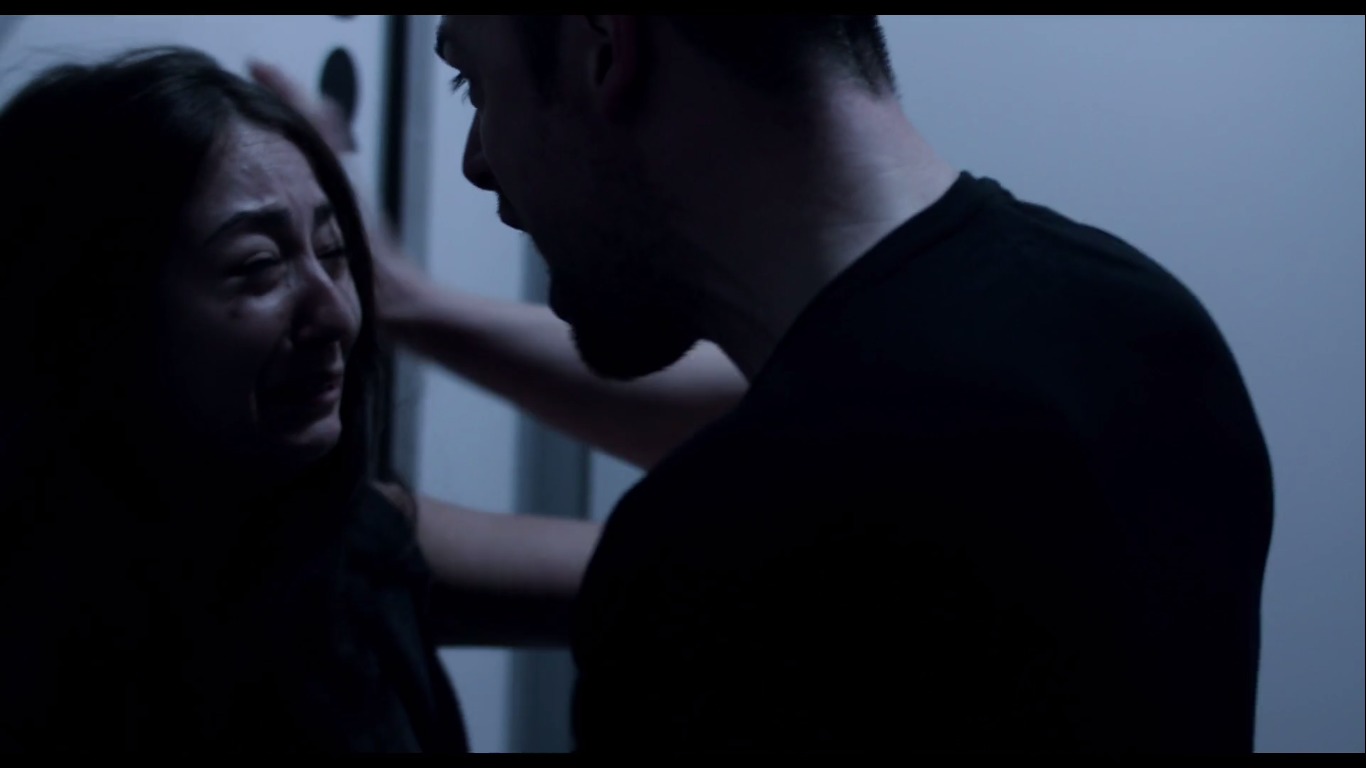 Still from AUDAX (2014) Vin Hawke as Kit Taylor & Alessandra Munez as Allison