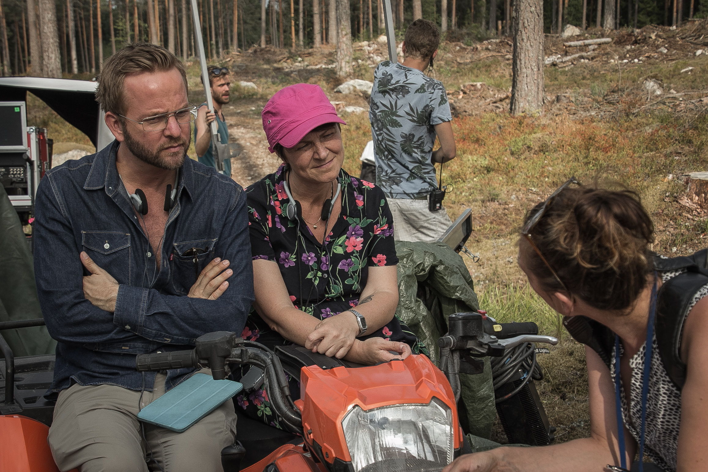 On set in the deep forests of Sweden for Jordskott