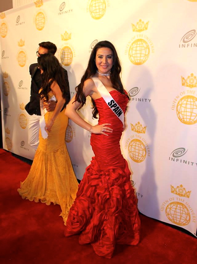 Venezia Zavala Miss Spain 2014, walking the red Carpet at Saban theater event, Beverly Hills.