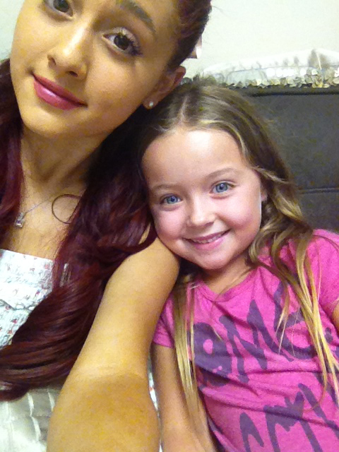 Rylan Lee and Ariana Grande on the set of Victorious