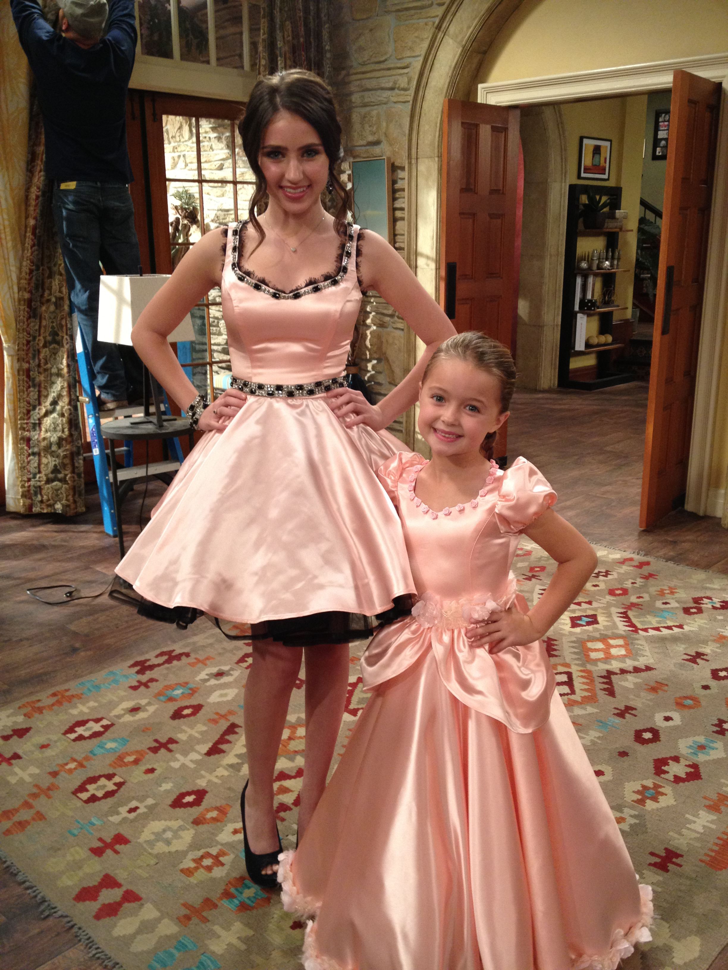 Rylan Lee and Ryan Newman on the set of See Dad Run