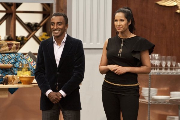 Still of Padma Lakshmi and Marcus Samuelsson in Top Chef (2006)