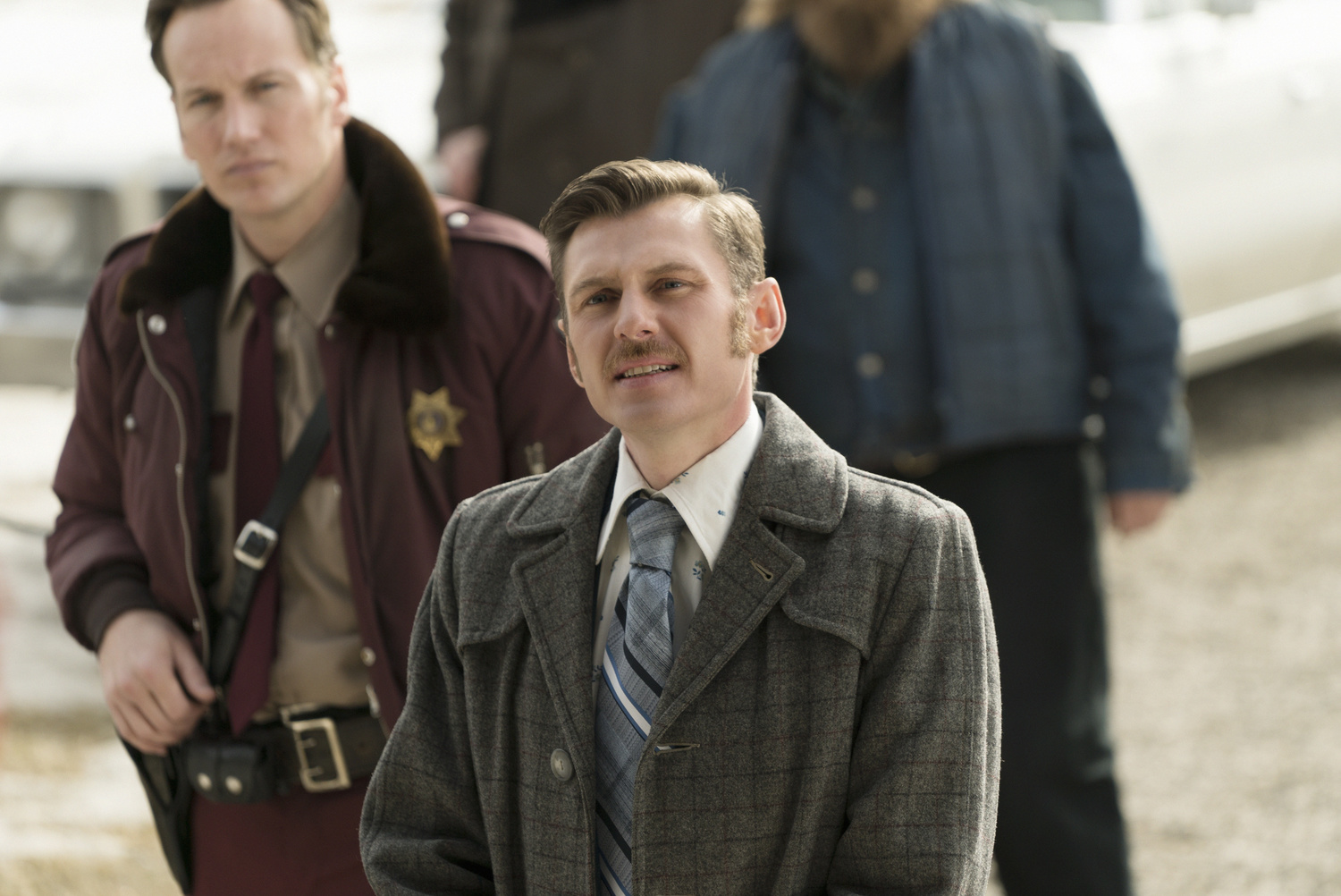 Still of Patrick Wilson and Keir O'Donnell in Fargo (2014)