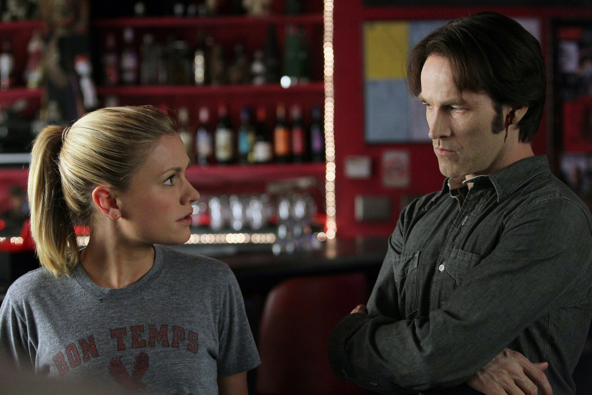 Still of Anna Paquin and Stephen Moyer in Tikras kraujas (2008)