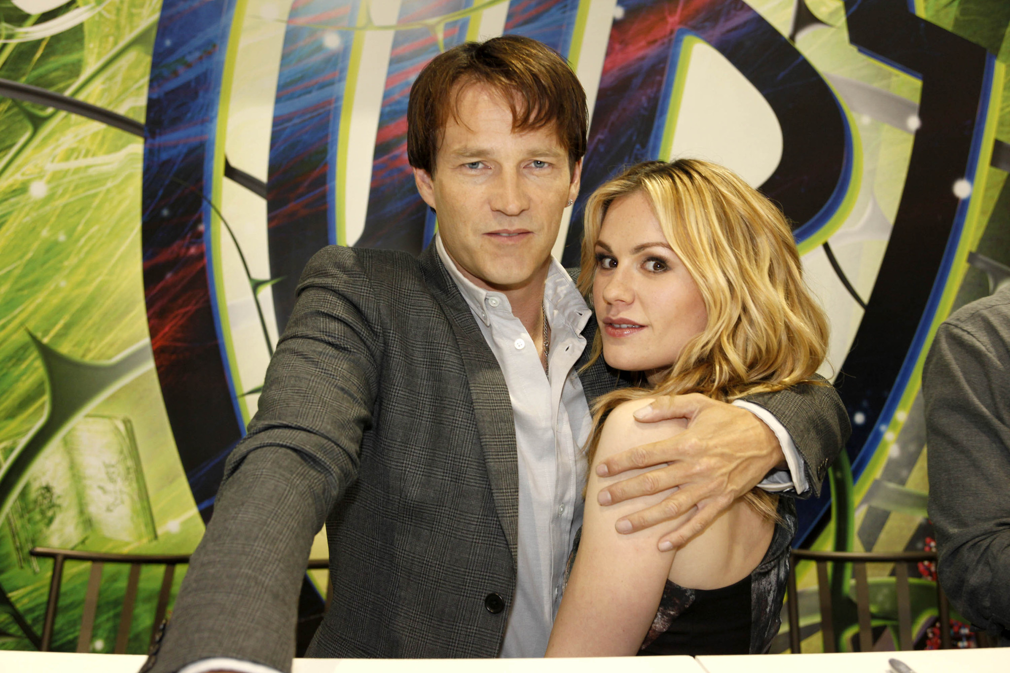 Anna Paquin and Stephen Moyer at event of Tikras kraujas (2008)