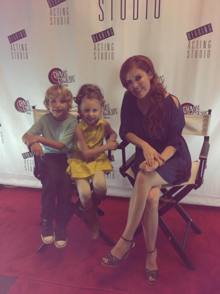 Actress Nicole.A.Randall on the red carpet with child actors Gavin Wilson & Brooklyn Ray