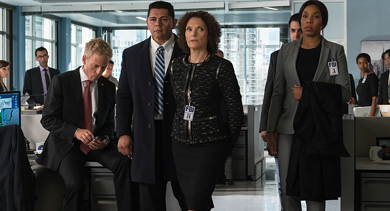 Still of Mary Elizabeth Mastrantonio, Greg Germann and Charlë Webb in Limitless (2015)