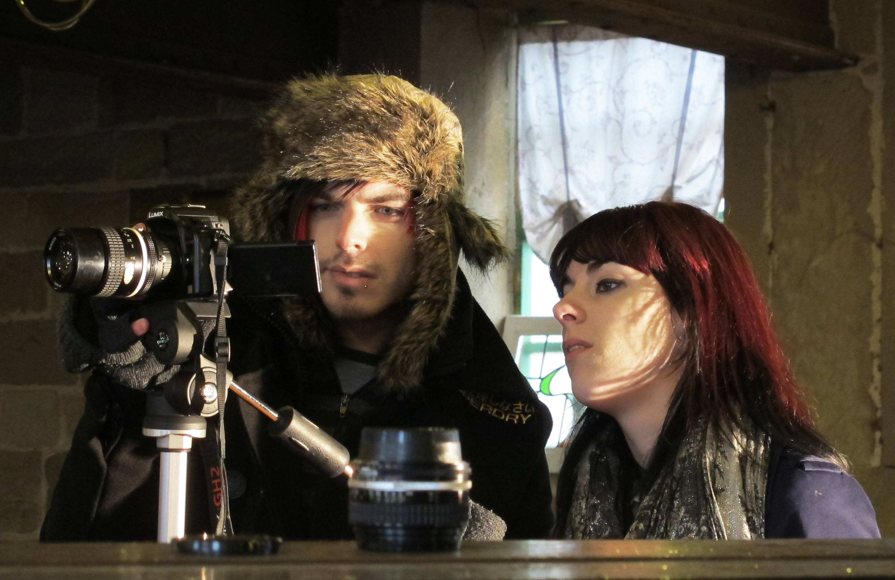 Shooting the 'Halo Haynes music video' with cinematographer Christopher Newman, February 2013.