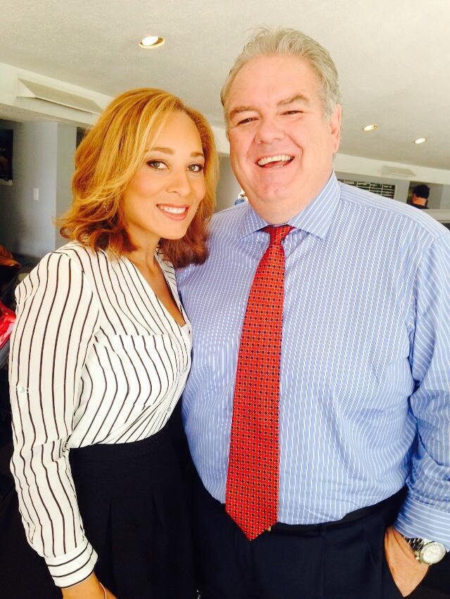 With cast mate Jim O'Heir 2014 in film Mind Over Mindy