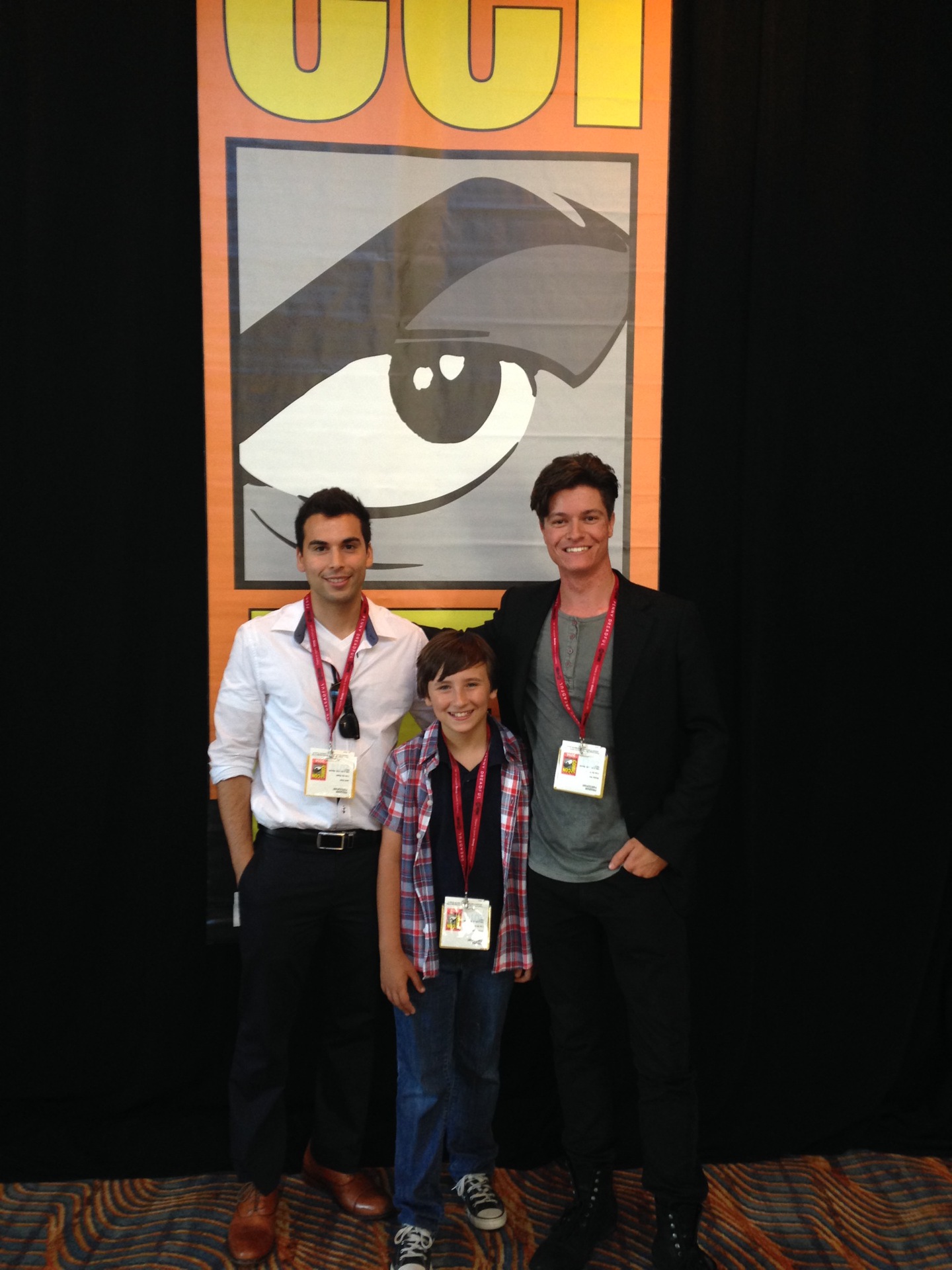 Cameron McIntyre with Jamil Jason Afzali, Producer of From The Woods and Nicolas Wendl, Director of From The Woods at Comic-Con International Film Festival 2104