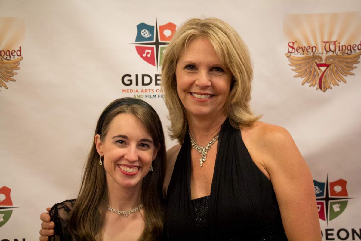 Stacey Bradshaw with actress Francine Locke at the Gideon Media Arts Conference and Film Festival.