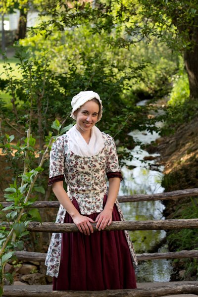 Stacey Bradshaw on the set of a 168 film in Colonial Williamsburg, May 2013