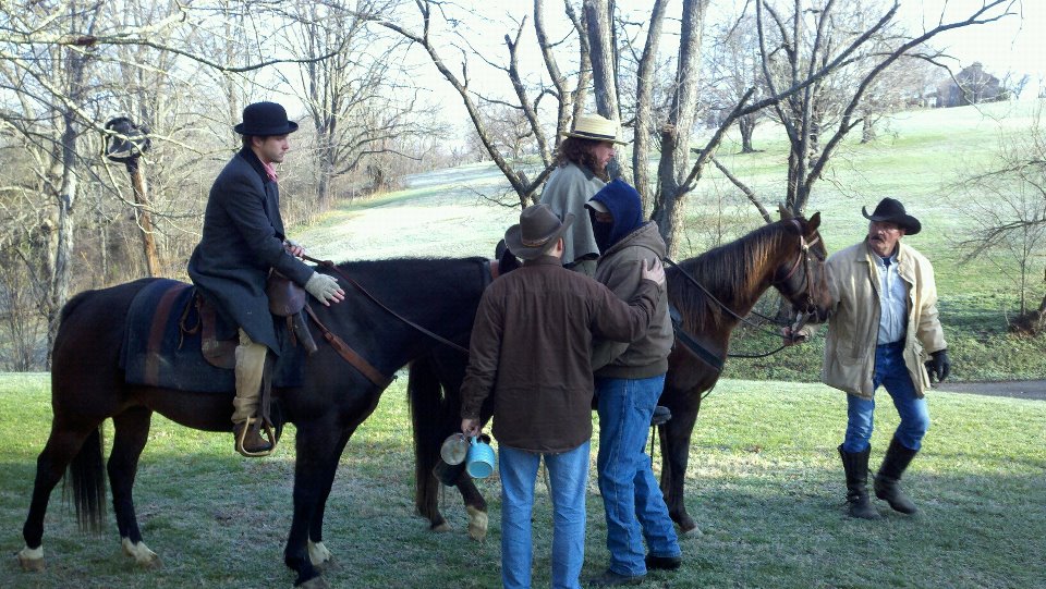 On set of Hatfields and McCoys: Bad Blood.