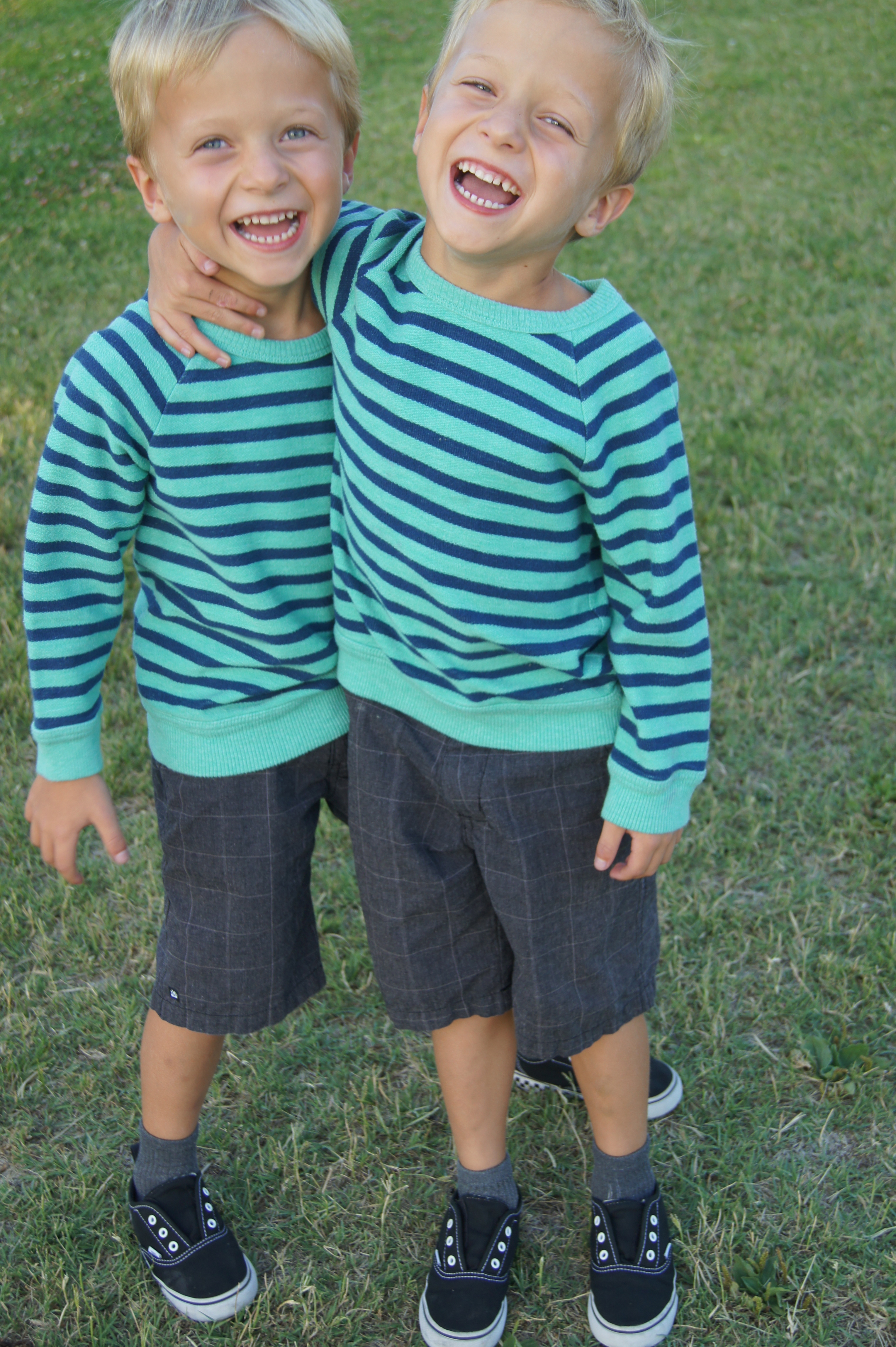 Evan Londo (left) with his identical twin brother Ryder Londo