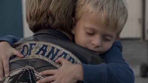 Evan Londo with Charlie Hunnam on Sons of Anarchy Series Finale Season 7