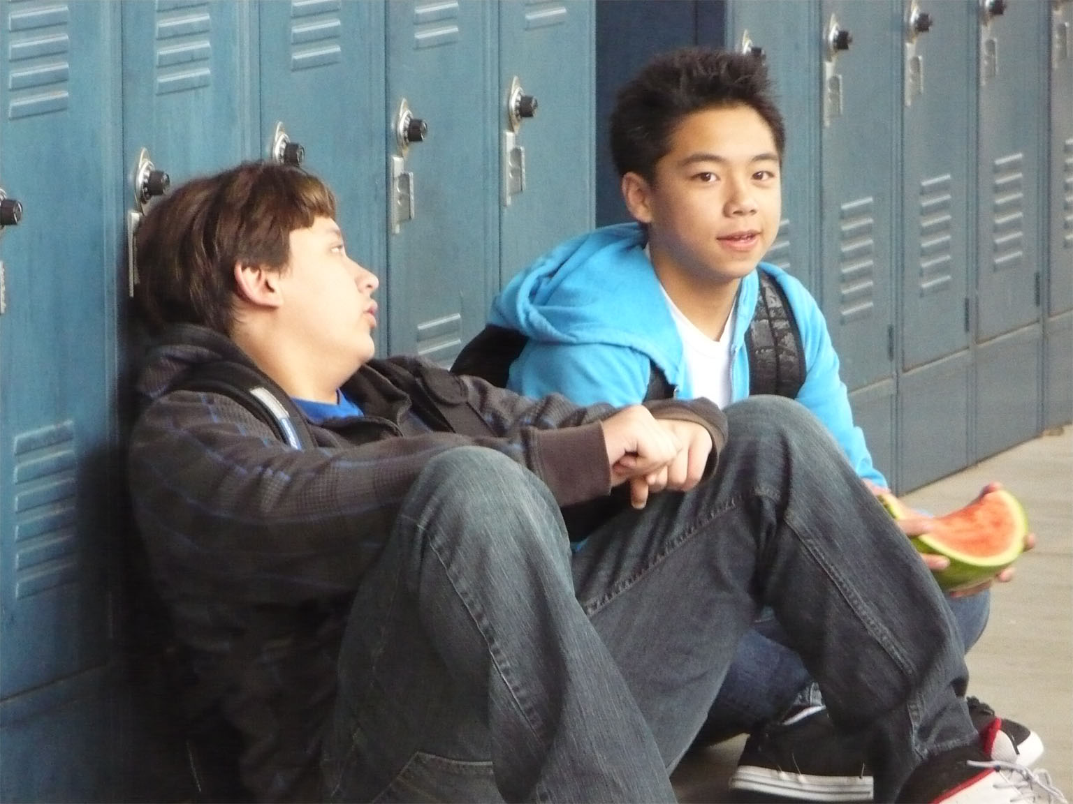 Still of Austin Chandra and Adrian Schemm in Peanut Butter Girl