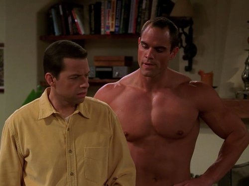 Still of Jon Cryer and Brian Patrick Wade in Two and a Half Men (2003)