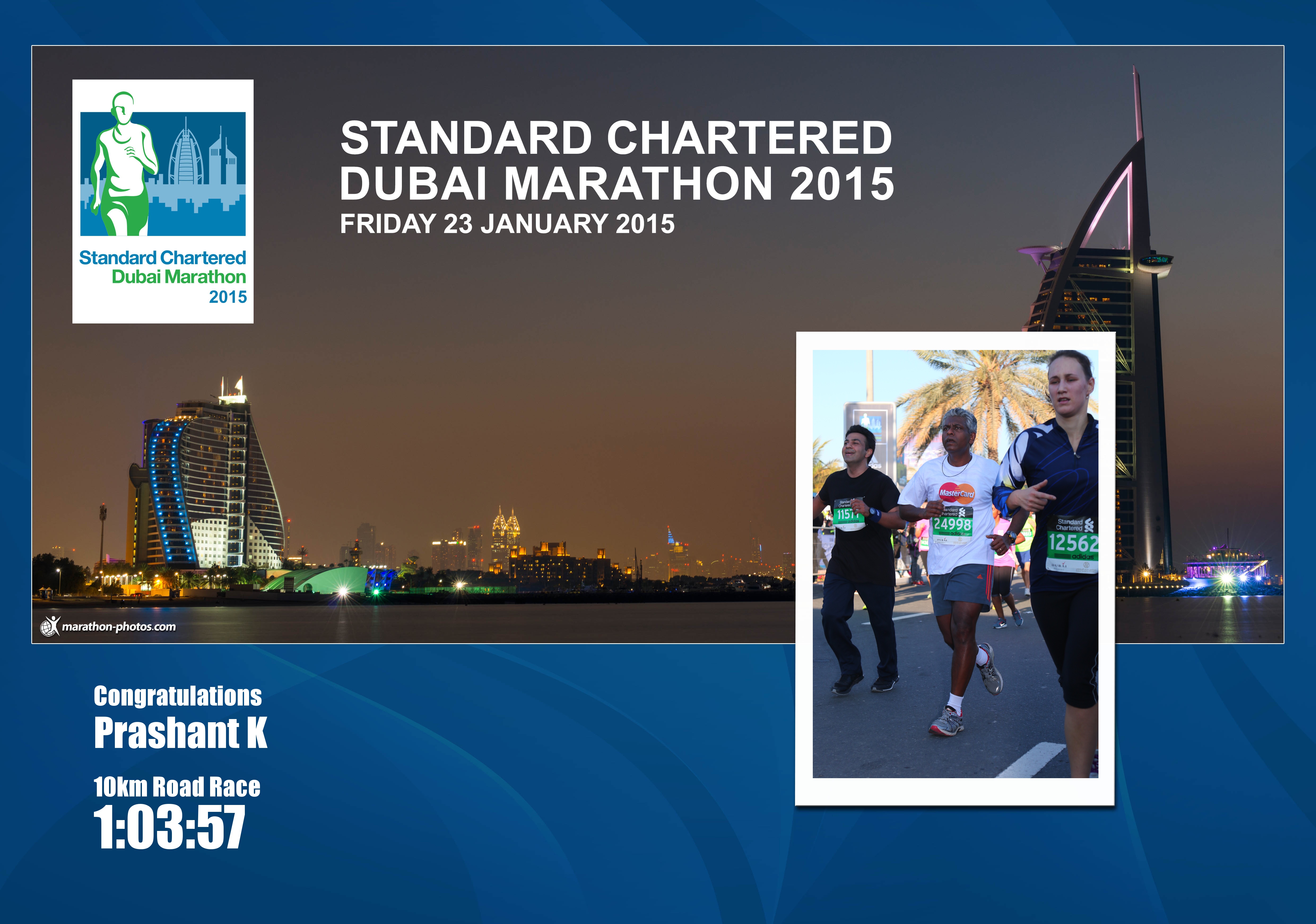 Jan 23 standard charatered bank Marathon..10kms