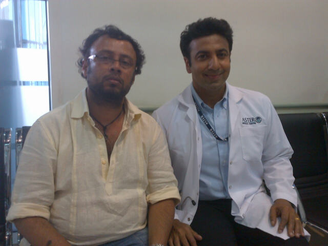 Prashant Nair, with Director Lal Jose , on the set of ''Diamond Necklace''