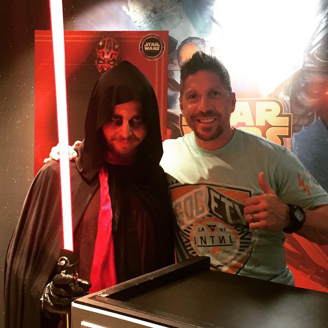 Star Wars Weekends meeting Martial arts expert and actor Ray Park.