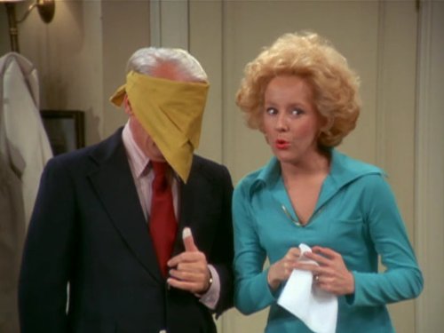 Still of Georgia Engel and Ted Knight in Mary Tyler Moore (1970)